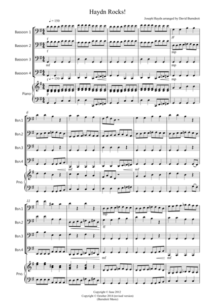 Haydn Rocks! for Bassoon Quartet image number null