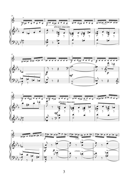 The Flight of the Bumblebee by Nikolai Rimsky-Korsakov, transcription for clarinet in Eb and piano