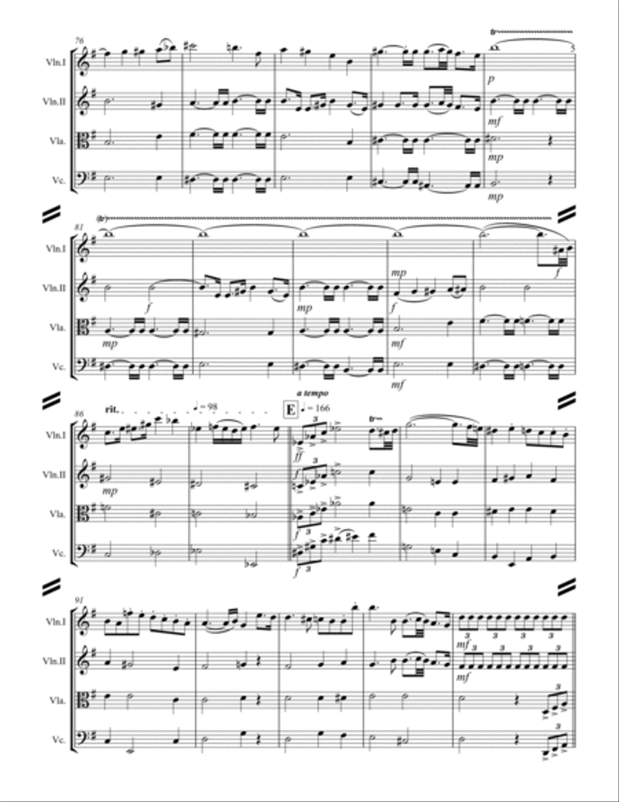 Lohengrin – Prelude to Act III (for String Quartet) String Quartet scores gallery preview page 6
