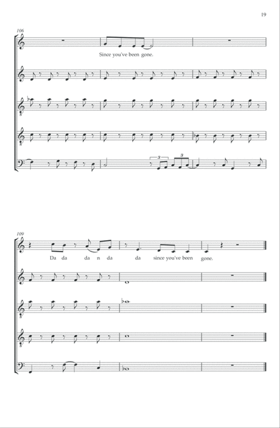Since You've Been Gone Since You've Been Gone Choir scores gallery preview page 20