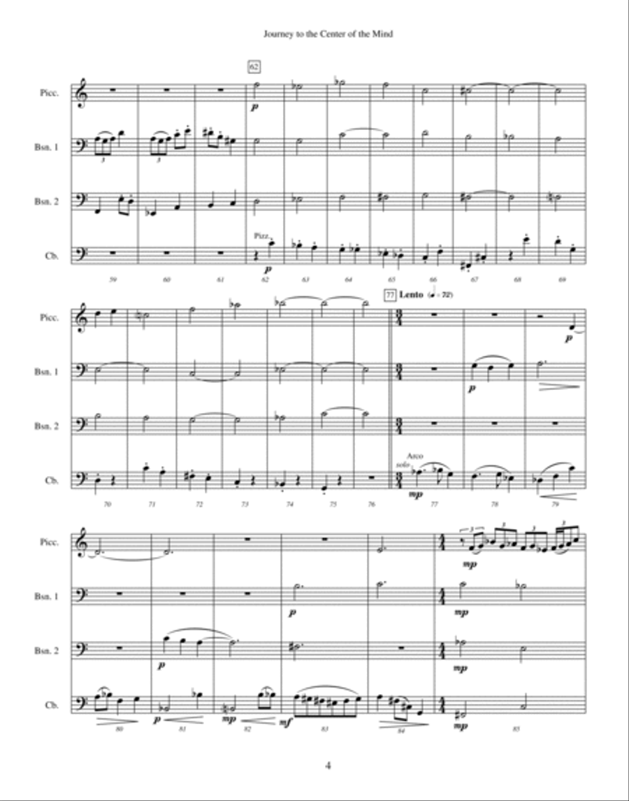 Journey to the Center of the Mind Small Ensemble scores gallery preview page 4