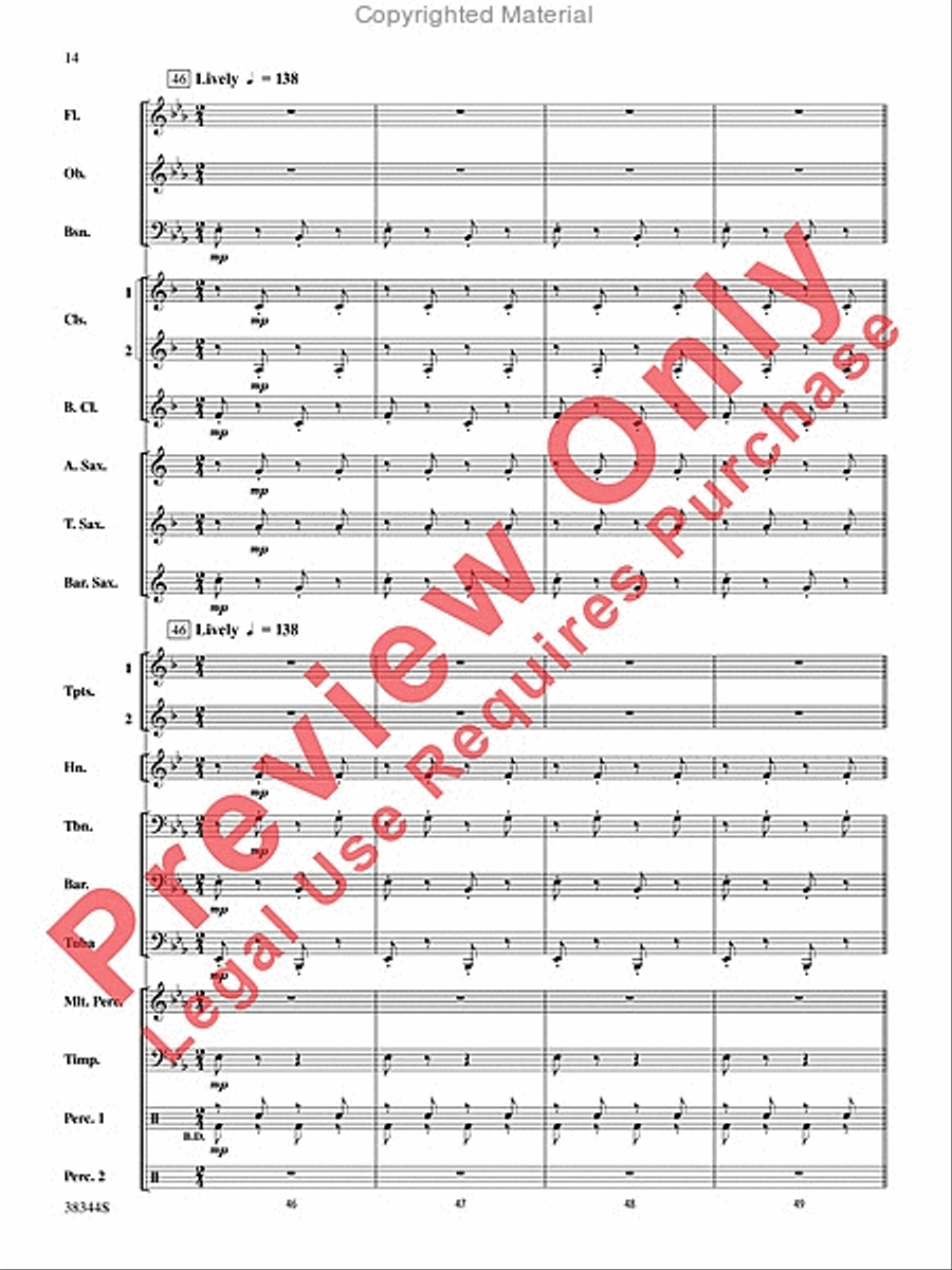 Armenian Dances, Part 1, Selections from Concert Band scores gallery preview page 15