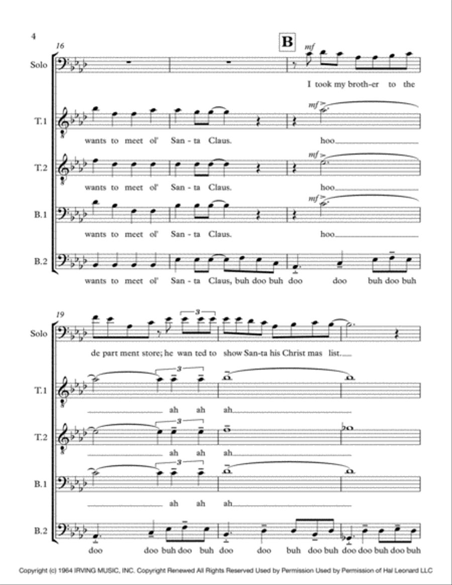 Santa's Beard Santa's Beard TTBB scores gallery preview page 4