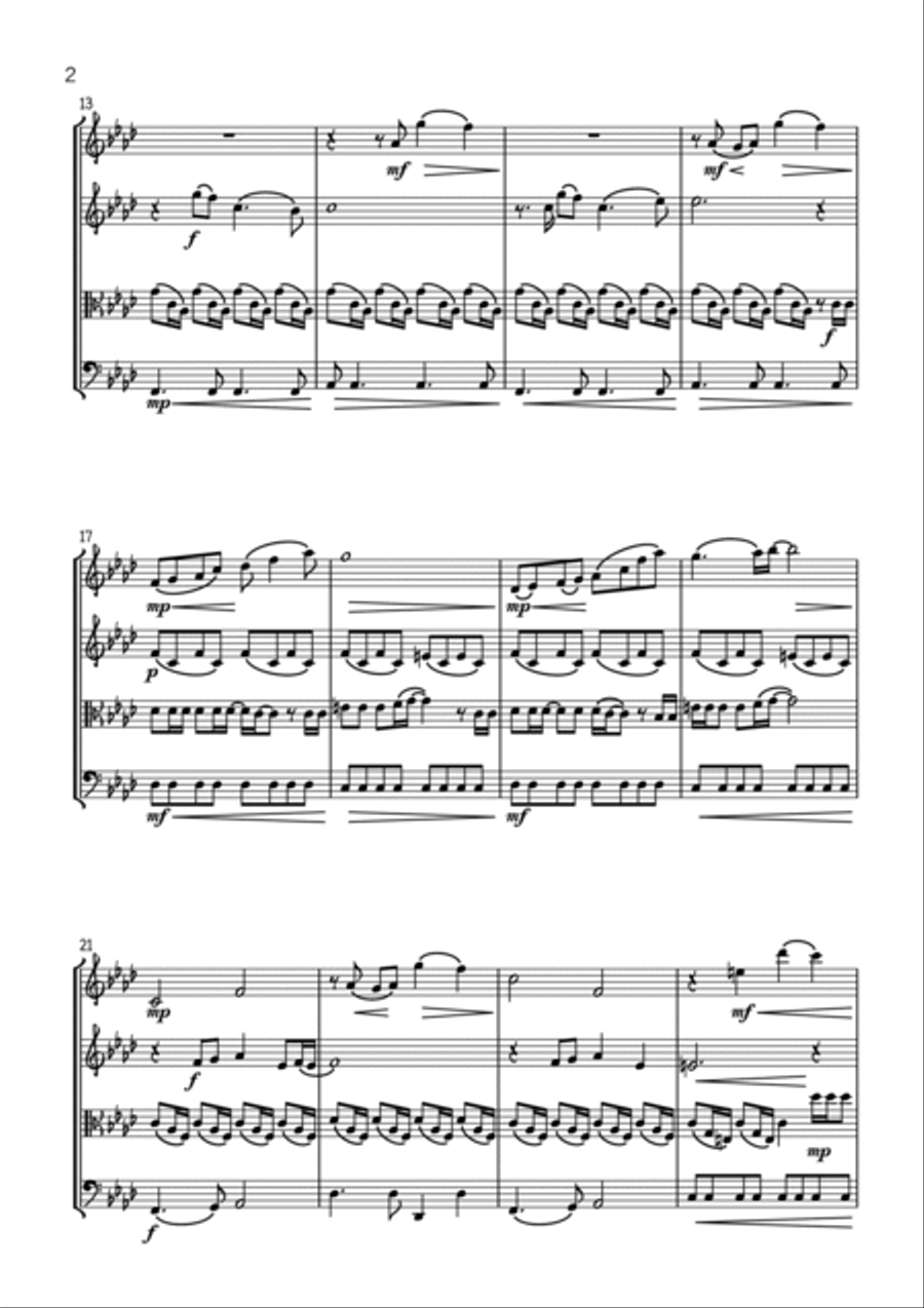Writing's On The Wall from the film SPECTRE String Quartet scores gallery preview page 2