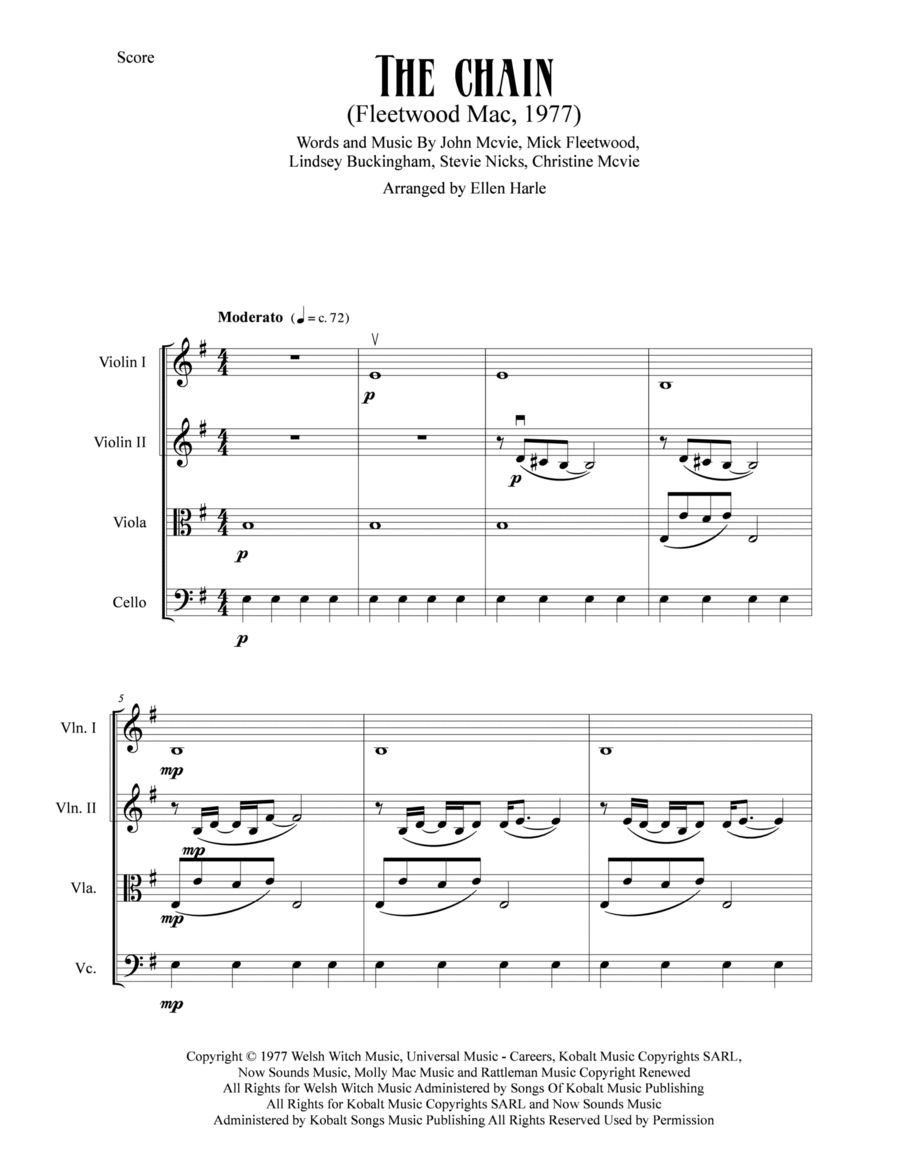 The Chain String Quartet scores gallery preview page 1