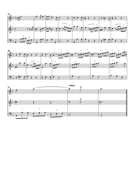 Concerto grosso, Op.3., no.5, HWV 316 (arrangement for 3 recorders)