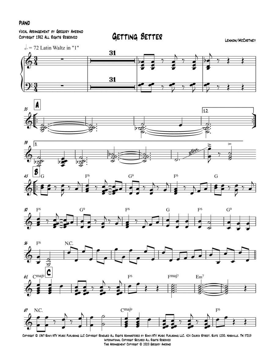 Getting Better Jazz Ensemble scores gallery preview page 1