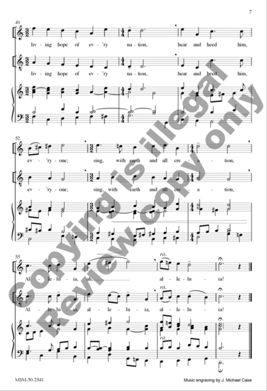 Jesus, on the Mountain Peak 4-Part scores gallery preview page 13