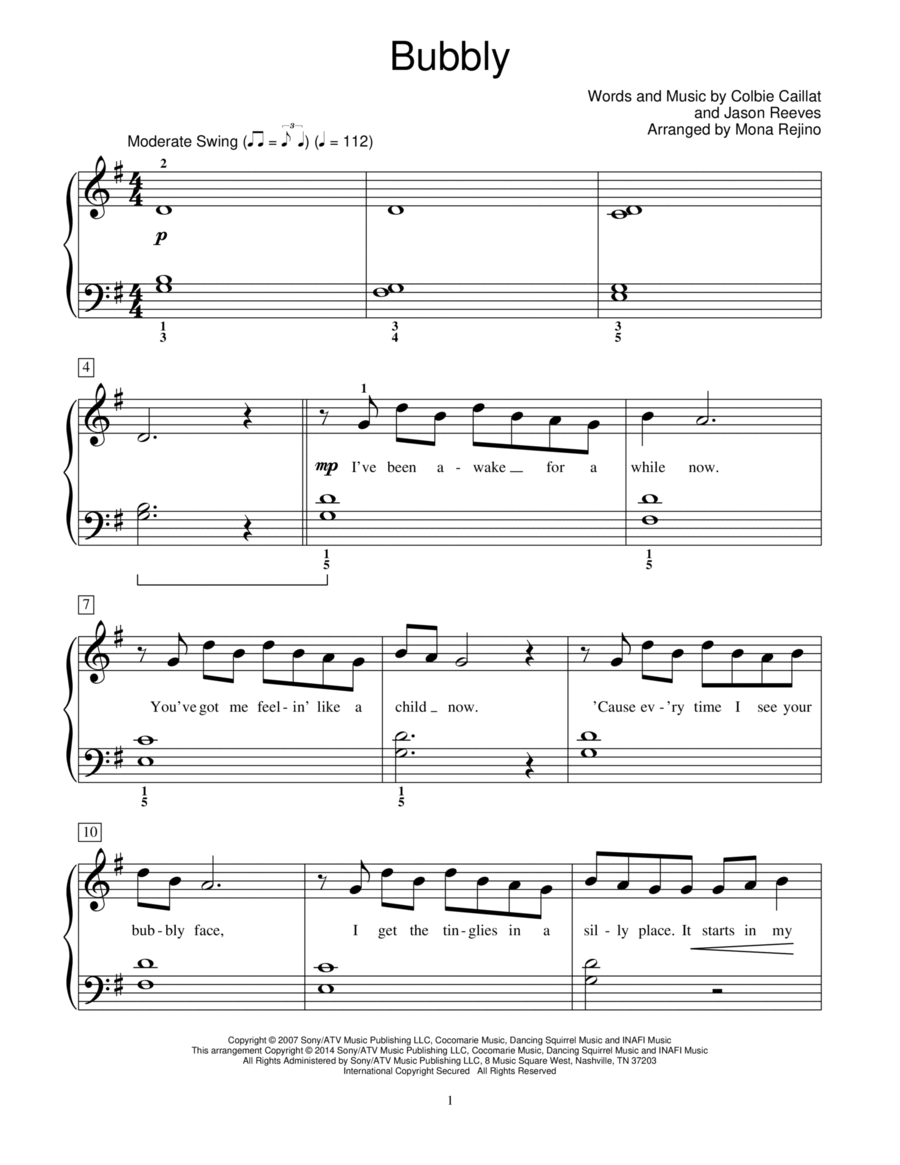 Bubbly Piano Method scores gallery preview page 1