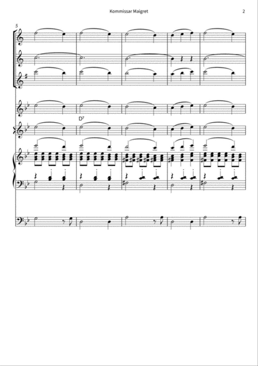 Kommissar Maigret Kommissar Maigret Orchestra scores gallery preview page 4