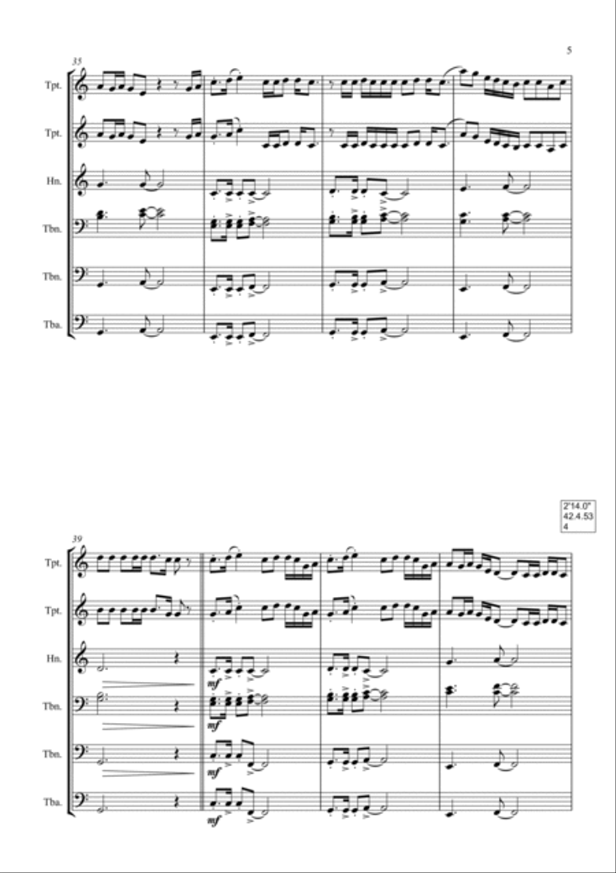 The Bones The Bones Brass Ensemble scores gallery preview page 5