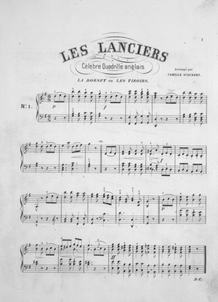 The Lancer's Celebre Quadrille Anglais