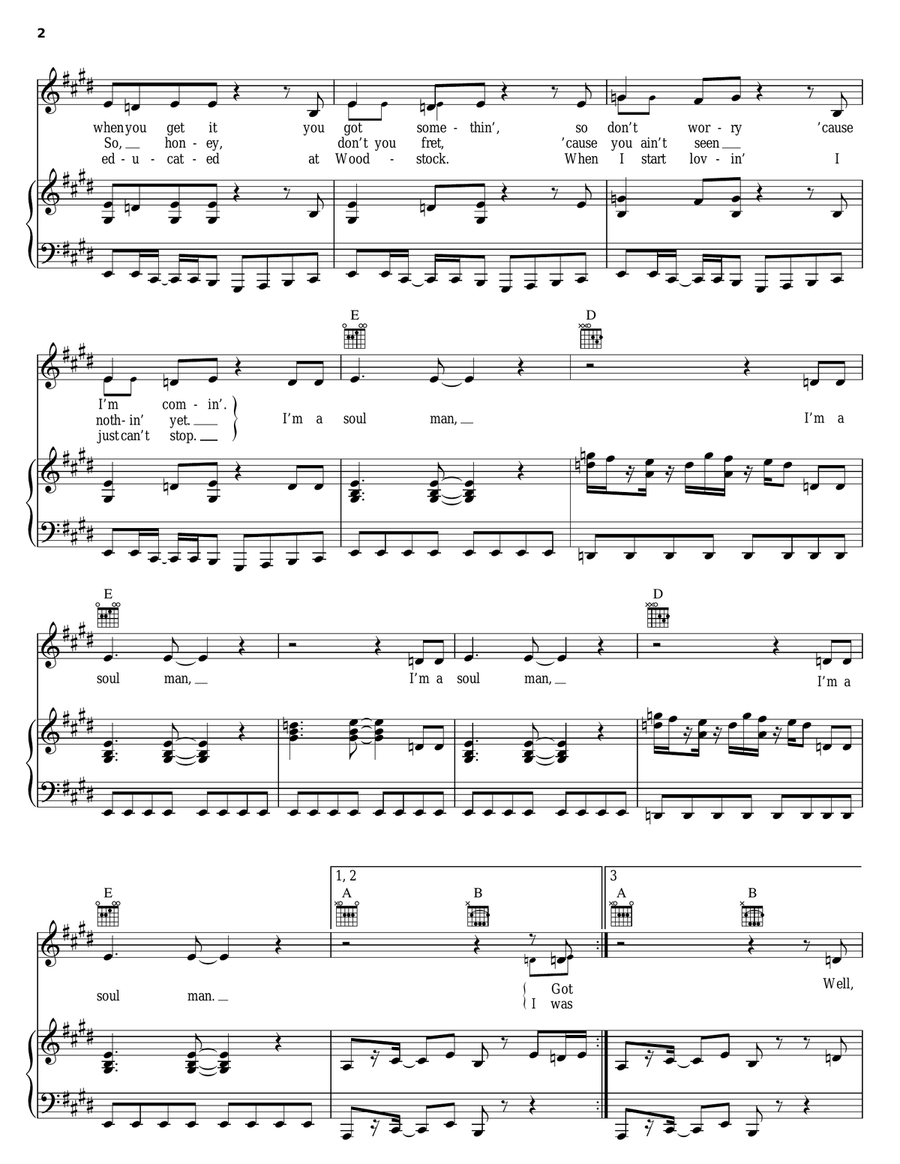 Soul Man Acoustic Guitar scores gallery preview page 2