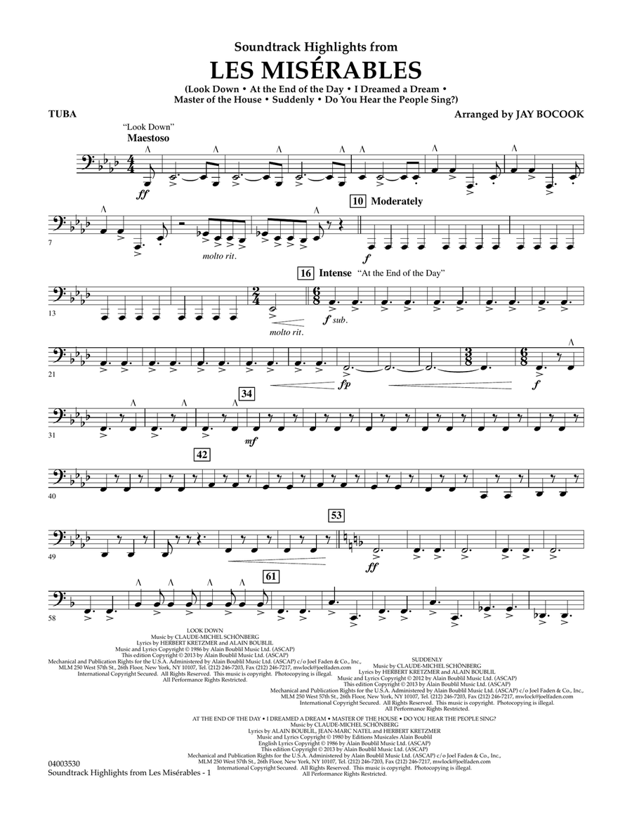 Soundtrack Highlights from Les Miserables - Tuba
