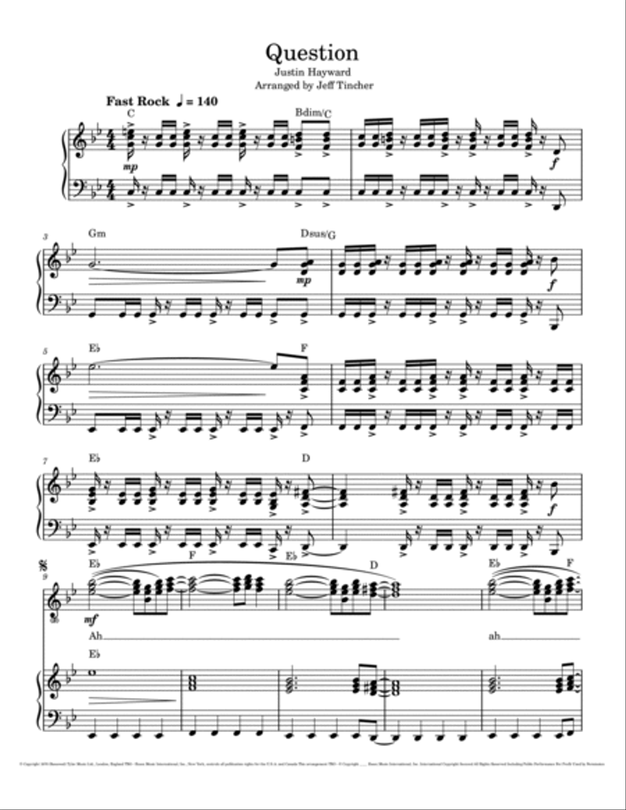 Question Piano, Vocal, Guitar scores gallery preview page 2
