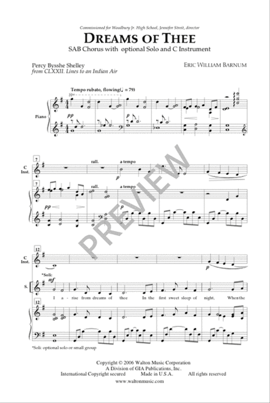 Dreams of Thee 3-Part scores gallery preview page 2