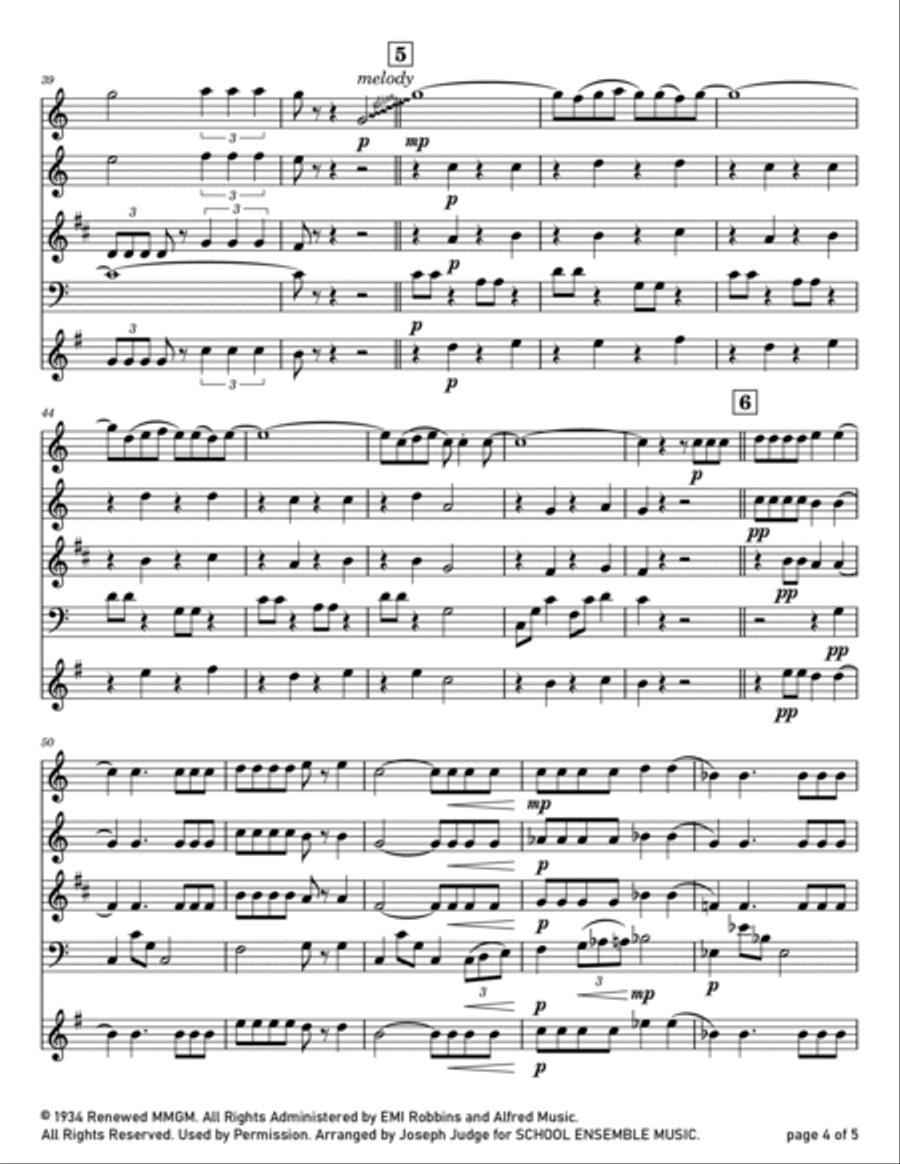 Blue Moon Woodwind Quartet scores gallery preview page 4