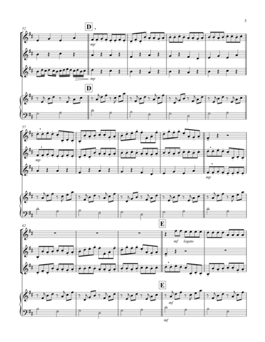 Canon in D (Pachelbel) (D) (Violin Trio, Keyboard)