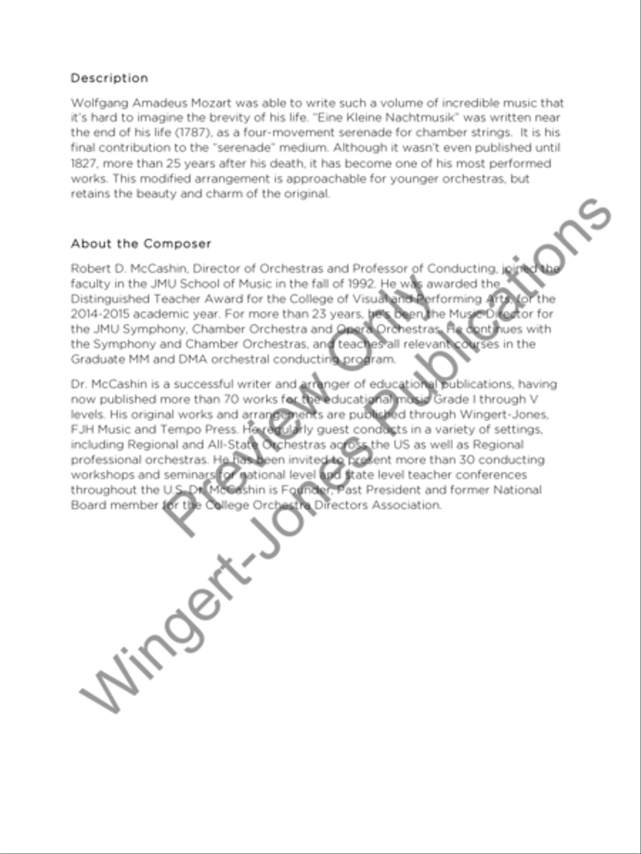 Eine Kleine Nachtsmusik Eine Kleine Nachtsmusik String Orchestra scores gallery preview page 3