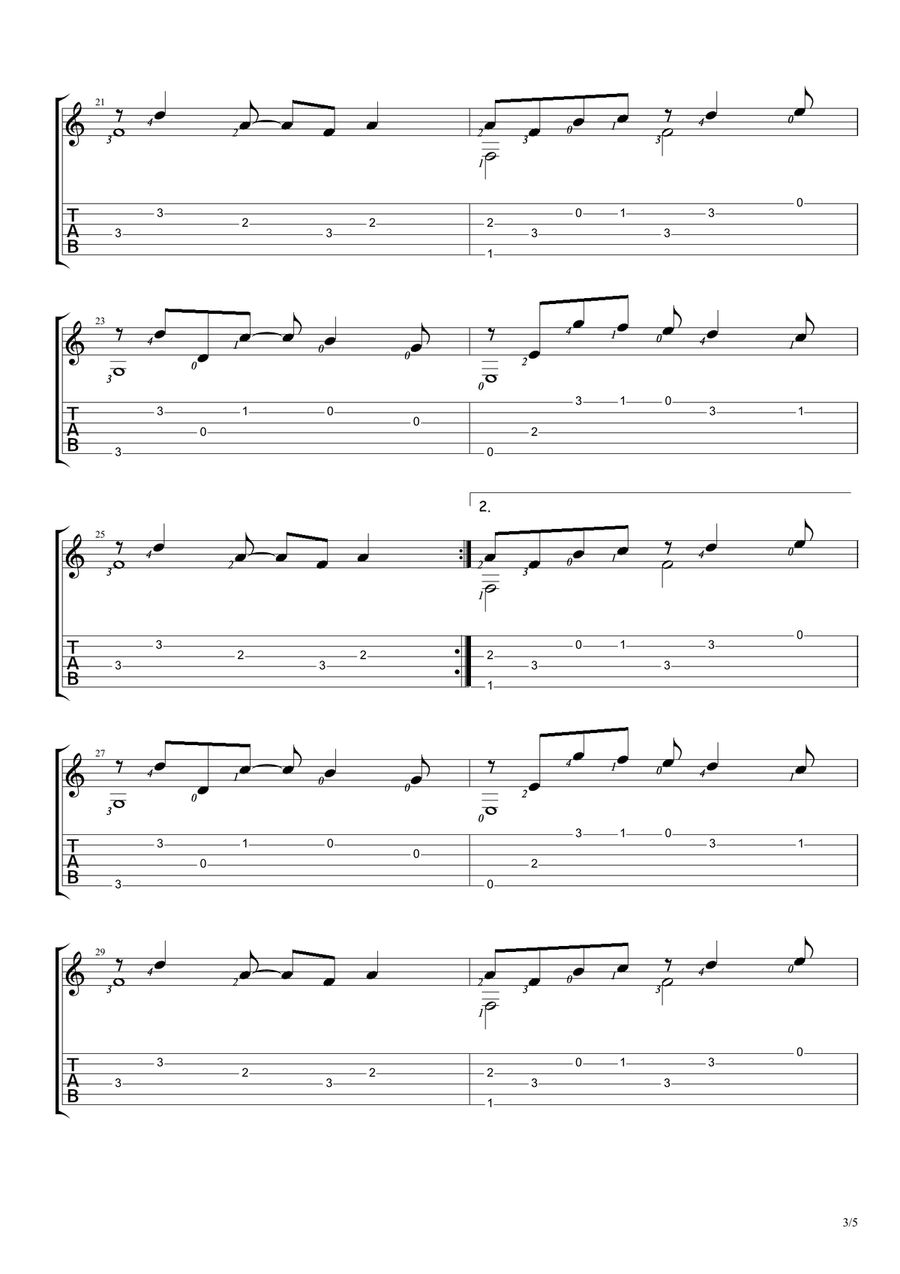 Bizarre Love Triangle Bizarre Love Triangle Guitar Tablature scores gallery preview page 3