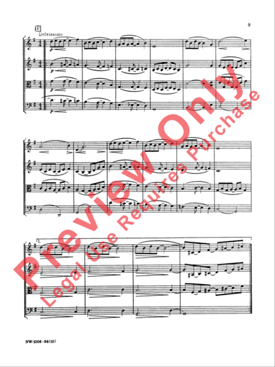 Lullaby - String Quartet String Quartet scores gallery preview page 10