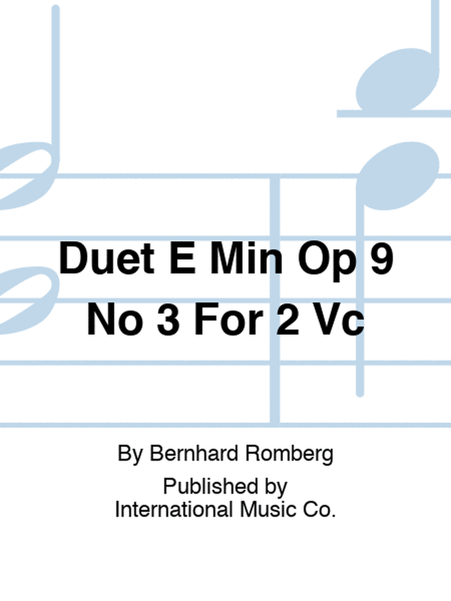 Romberg - Duet No 3 E Minor Op 9 For 2 Cellos