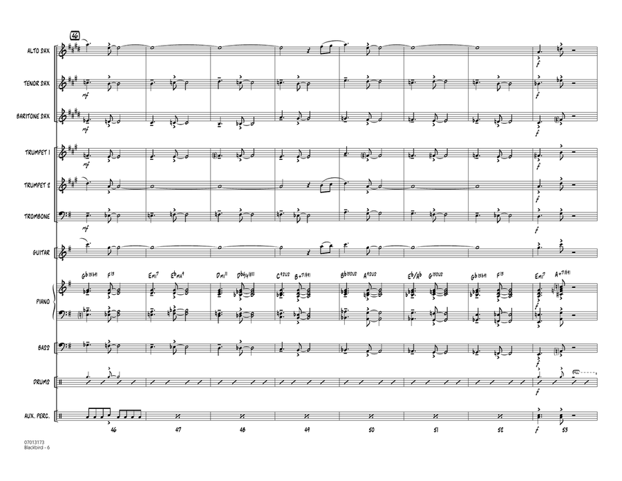 Blackbird - Full Score Jazz Ensemble scores gallery preview page 6