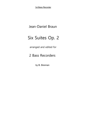 Book cover for JD Braun, Six Suites op 2 for Bass Recorder 1st Bass, part