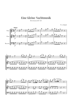 Book cover for Eine Kleine Nachtmusik for 2 Flutes and Bassoon