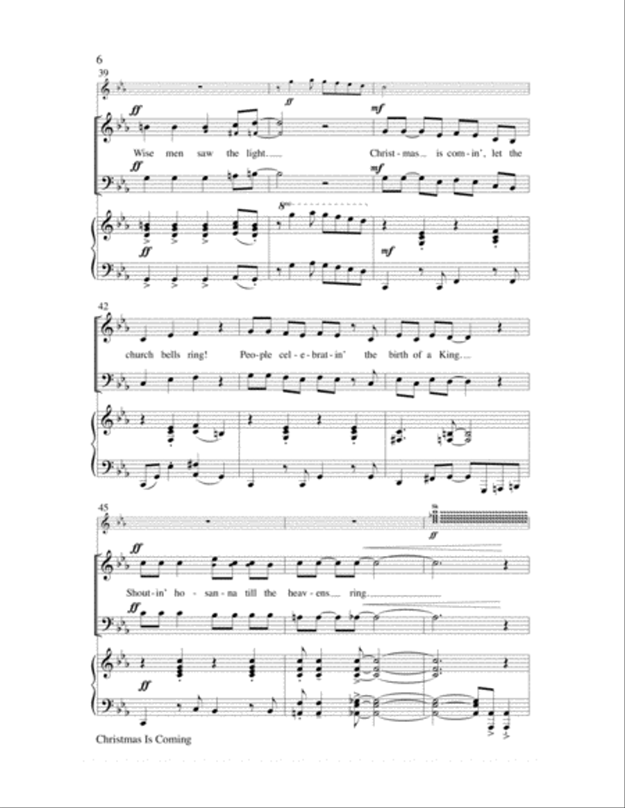 Christmas Is Coming Christmas Is Coming Choir scores gallery preview page 6