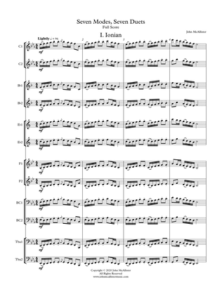 Seven Modes, Seven Duets - All Transpositions (for any two band instruments)