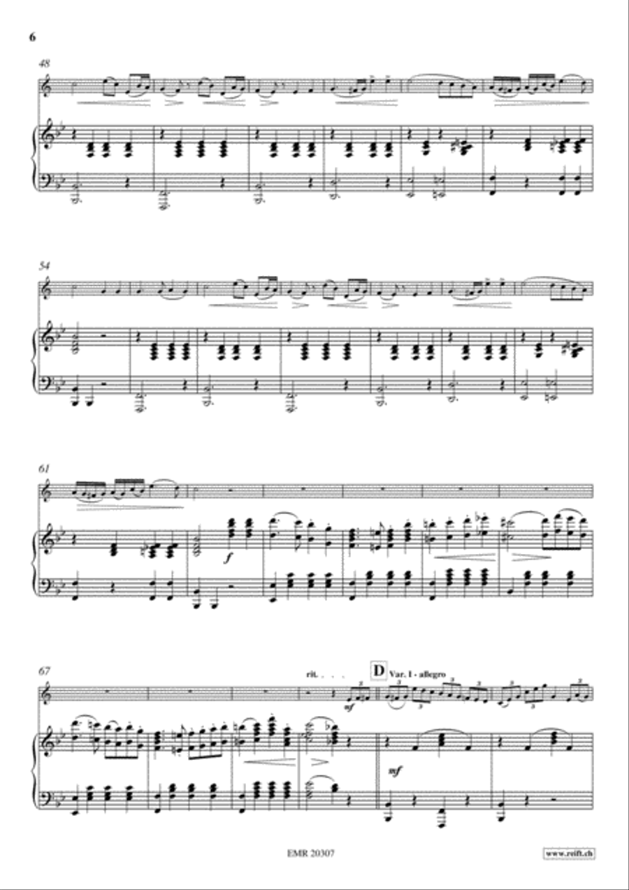 Fantaisie and Variations Baritone Horn scores gallery preview page 6