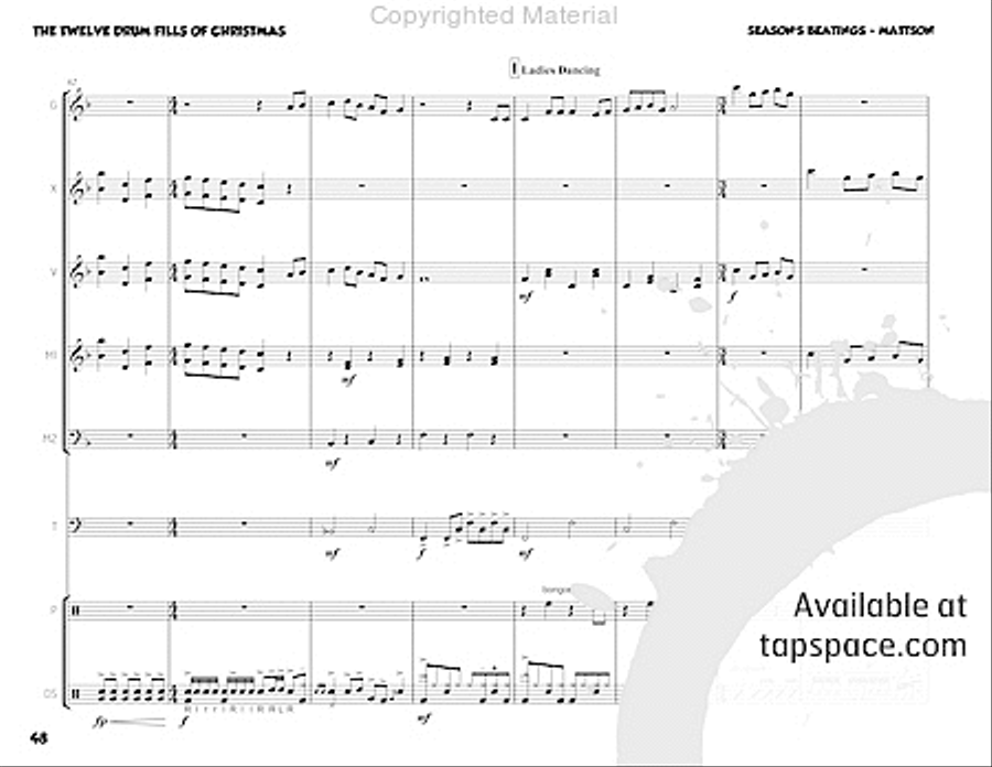 Season's Beatings Percussion Ensemble scores gallery preview page 64