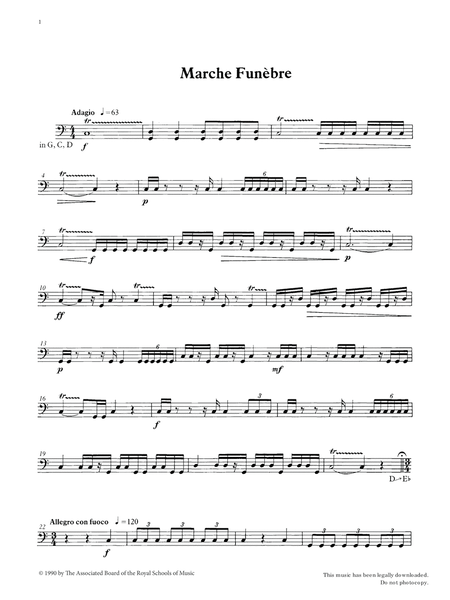 Marche Fune&#768;bre from Graded Music for Timpani, Book III