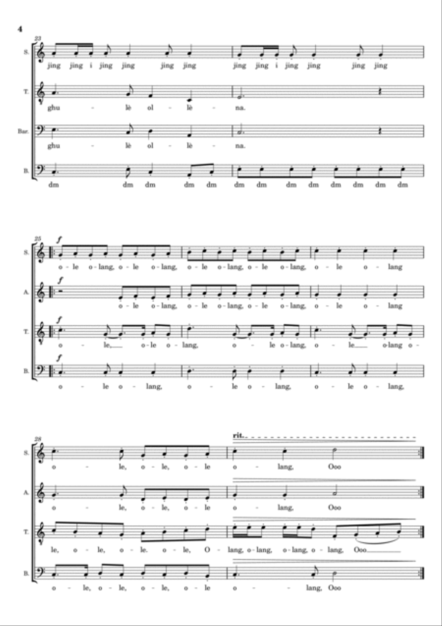 Tondu' Majâng 4-Part scores gallery preview page 6