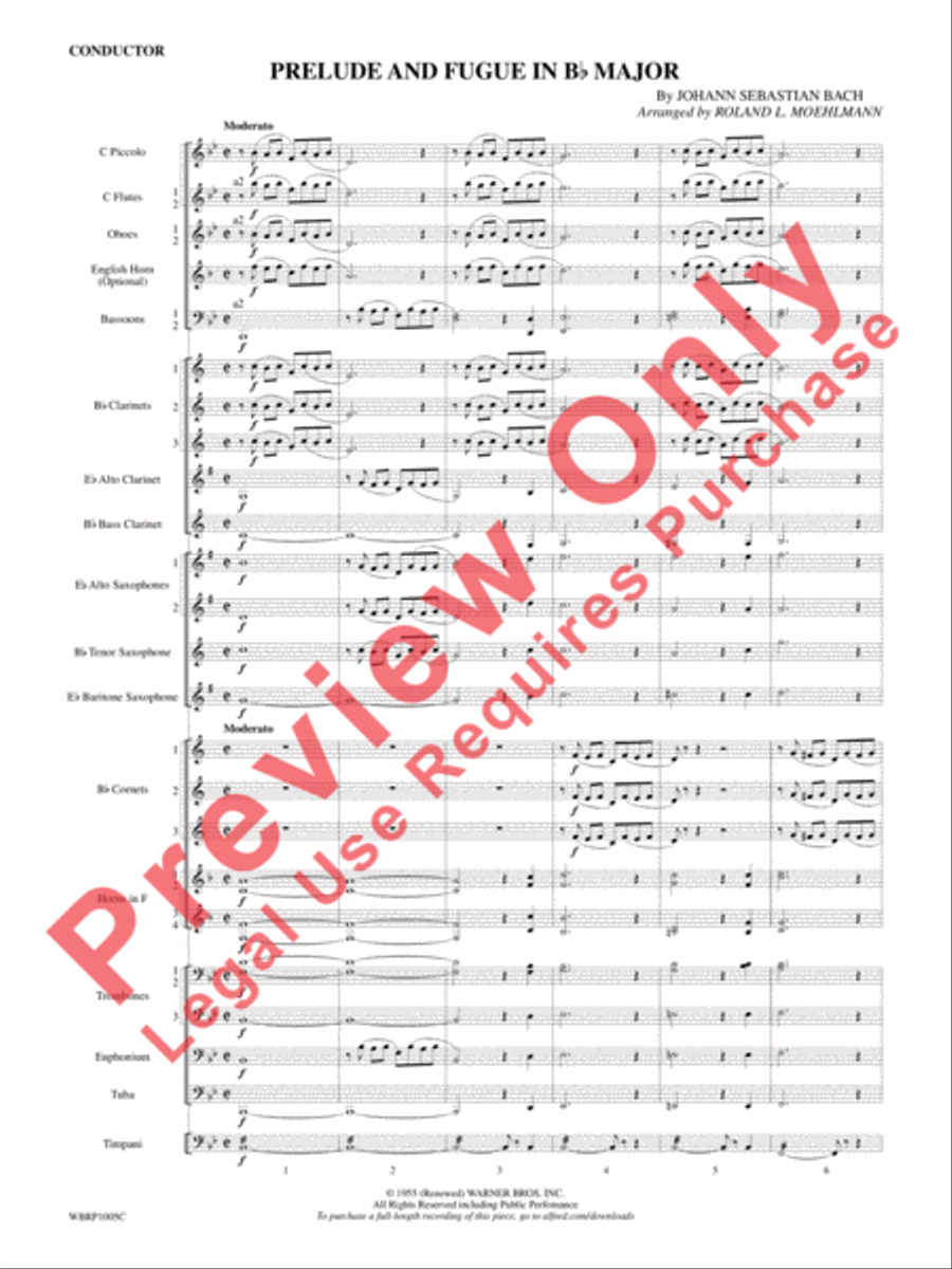 Prelude and Fugue in B-flat Major Concert Band scores gallery preview page 3