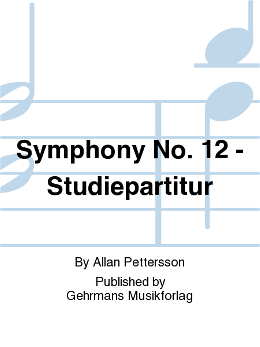 Symphony No. 12 - Studiepartitur Choir scores gallery preview page 1