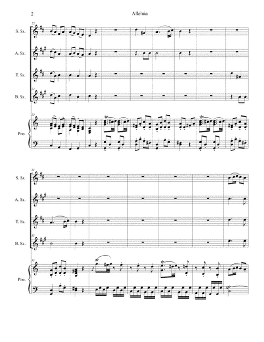 Alleluia (from "Exsultate, Jubilate" - for Saxophone Quartet and Piano) image number null