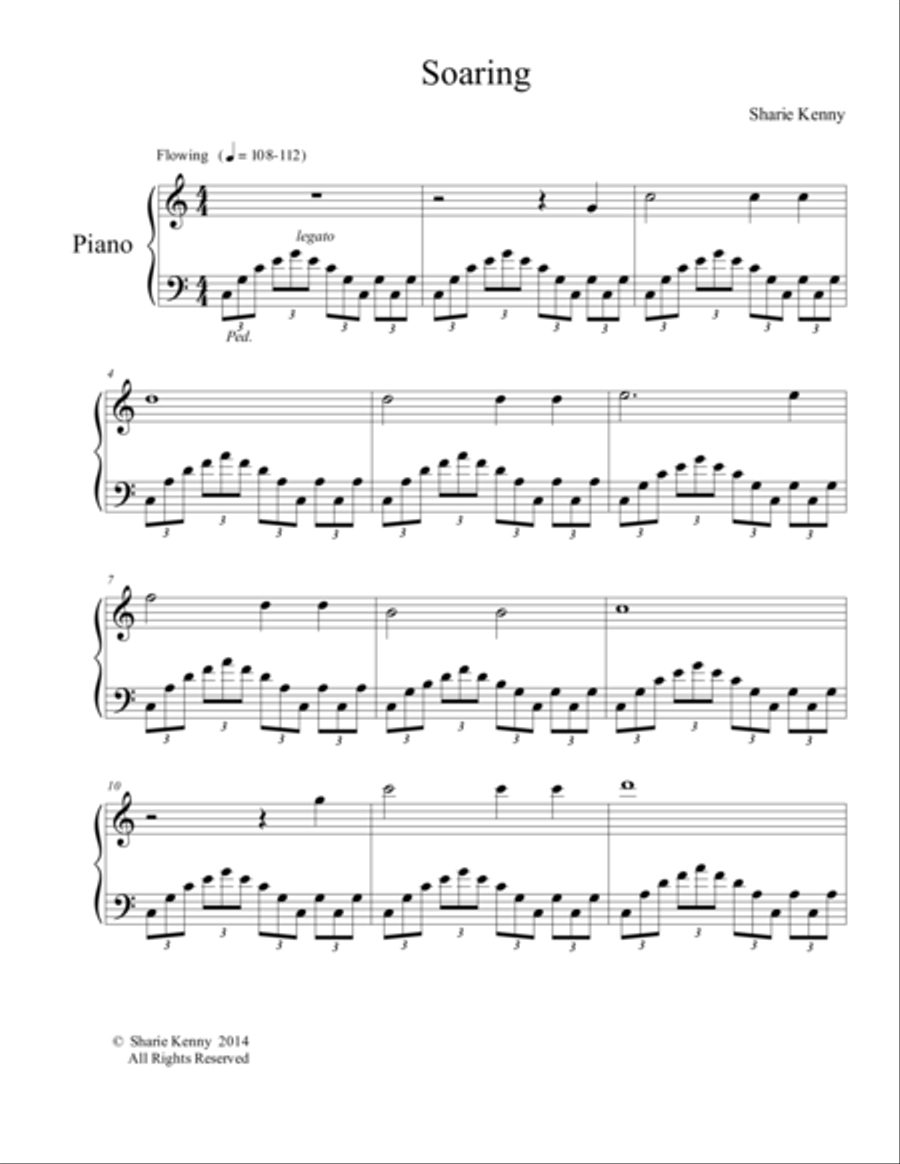 Soaring Soaring Piano Solo scores gallery preview page 1