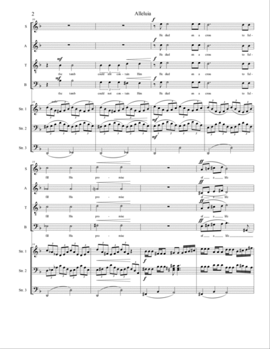 Alleluia, He is Risen Alleluia, He is Risen 4-Part scores gallery preview page 2