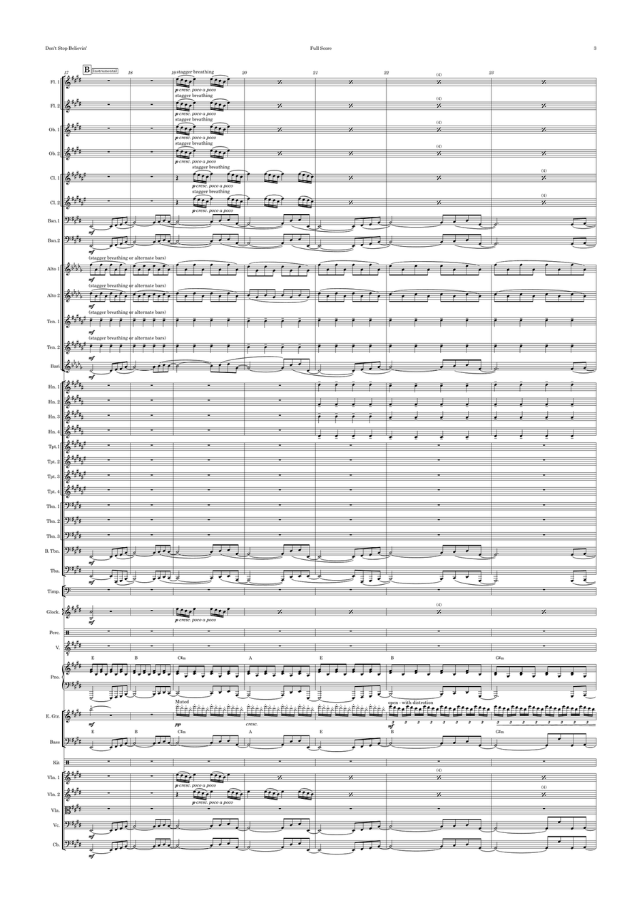 Don't Stop Believin' Full Orchestra scores gallery preview page 3