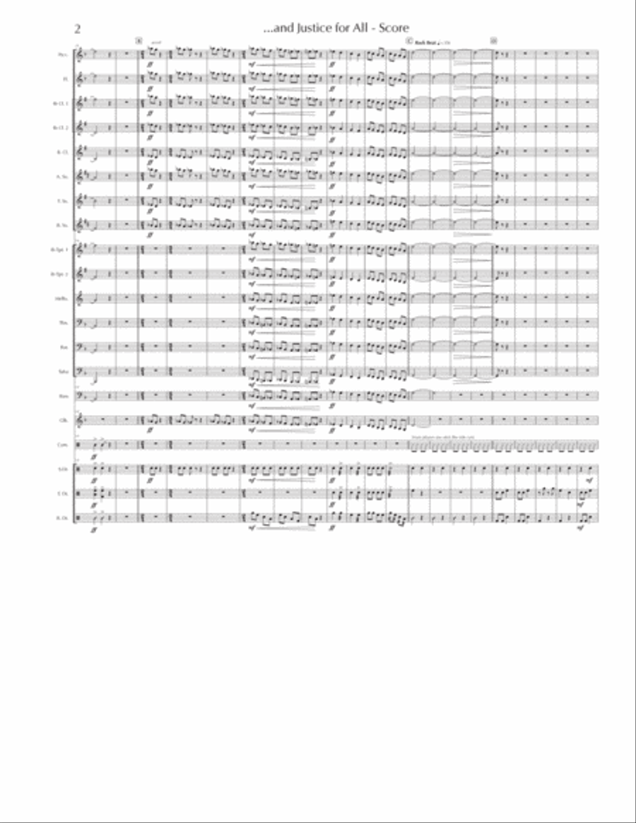 ...and Justice For All ...and Justice For All Marching Band scores gallery preview page 2