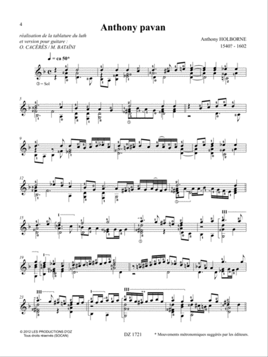 Music for lute and bandora, vol. 1 Lute scores gallery preview page 5