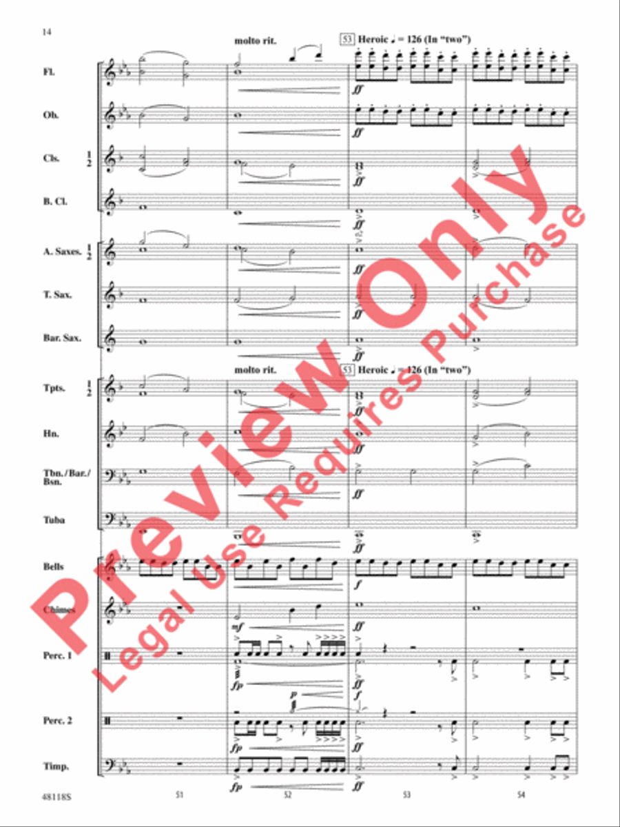 Defenders of the Realm Concert Band scores gallery preview page 15