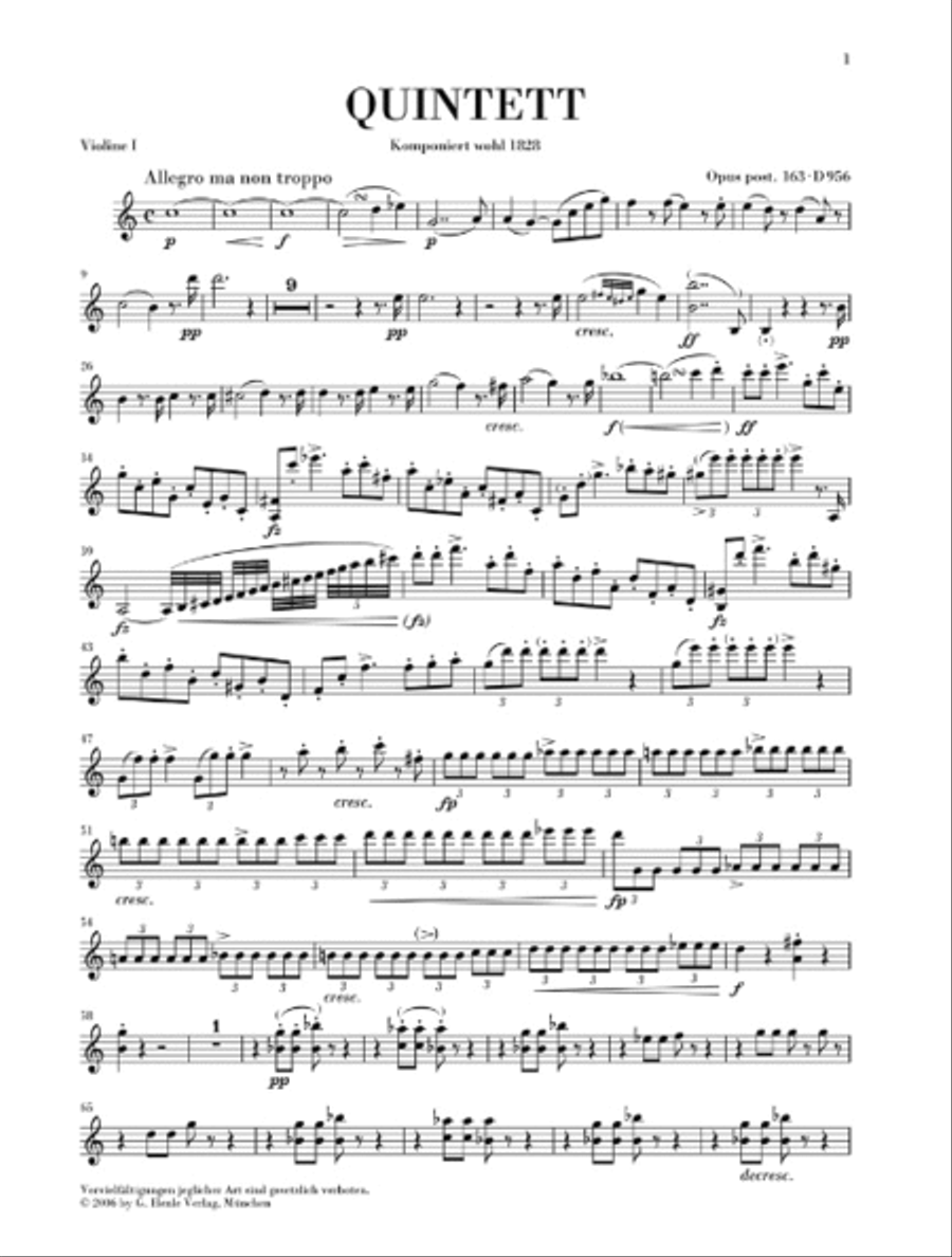 String Quintet C Major Op. Posth. 163 D 956 String Quintet scores gallery preview page 2