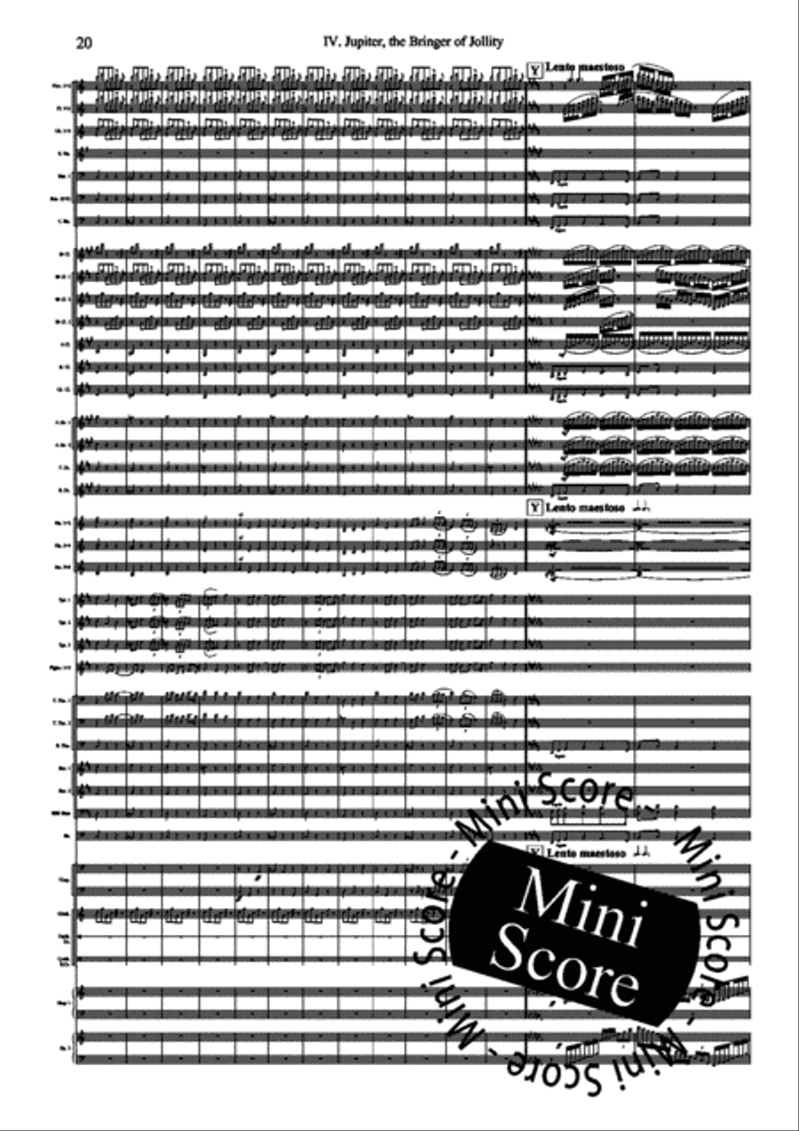 The Planets Concert Band scores gallery preview page 84