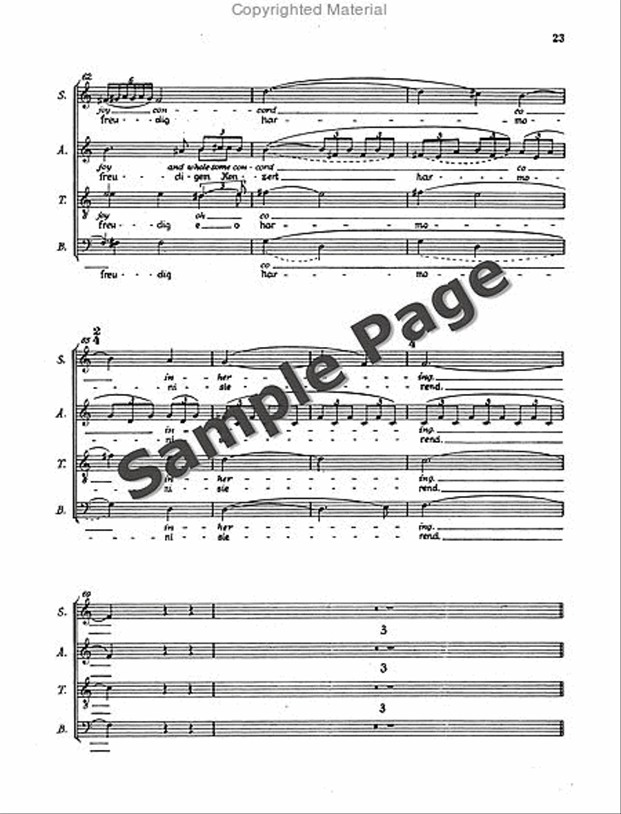 Henze Moralities(1967) Chor.score 4-Part scores gallery preview page 26