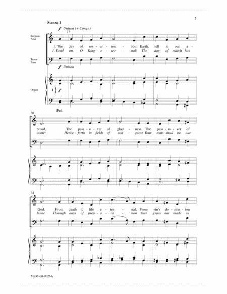 The Day of Resurrection Lead On, O King Eternal (Choral Score) image number null