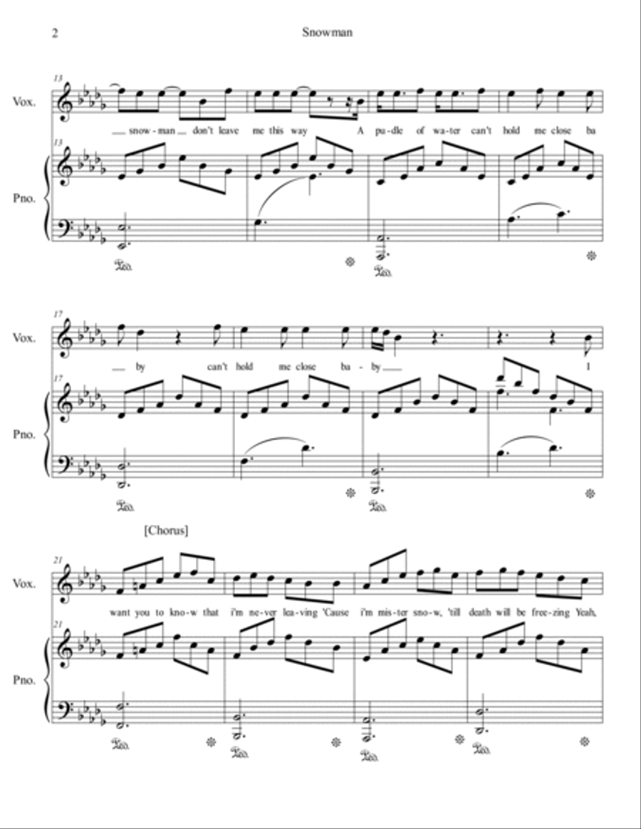 Snowman Snowman Voice scores gallery preview page 3