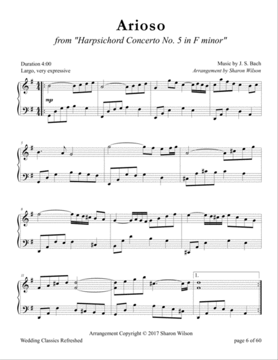Wedding Classics Refreshed, Book 1: Preludes, Interludes, Postludes (A Collection of 20 Piano Solos) Piano Solo scores gallery preview page 6